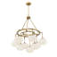 Lustre 9 lumières Meridian en laiton naturel-1828006390