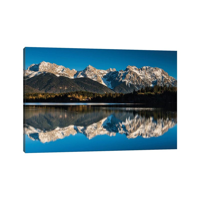 Germany, Alps, Bavaria, Barmsee 1 Piece Wrapped Canvas Painting, 20.32 cm H x 30.48 cm W