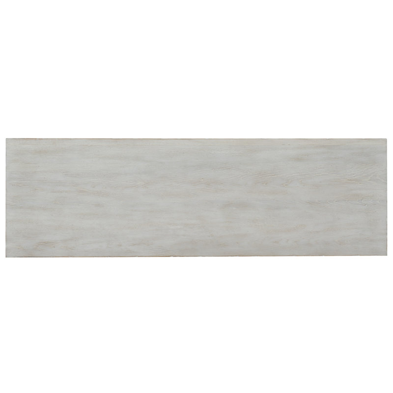 White Handcrafted 58'' Sideboard with Gold Metal Legs