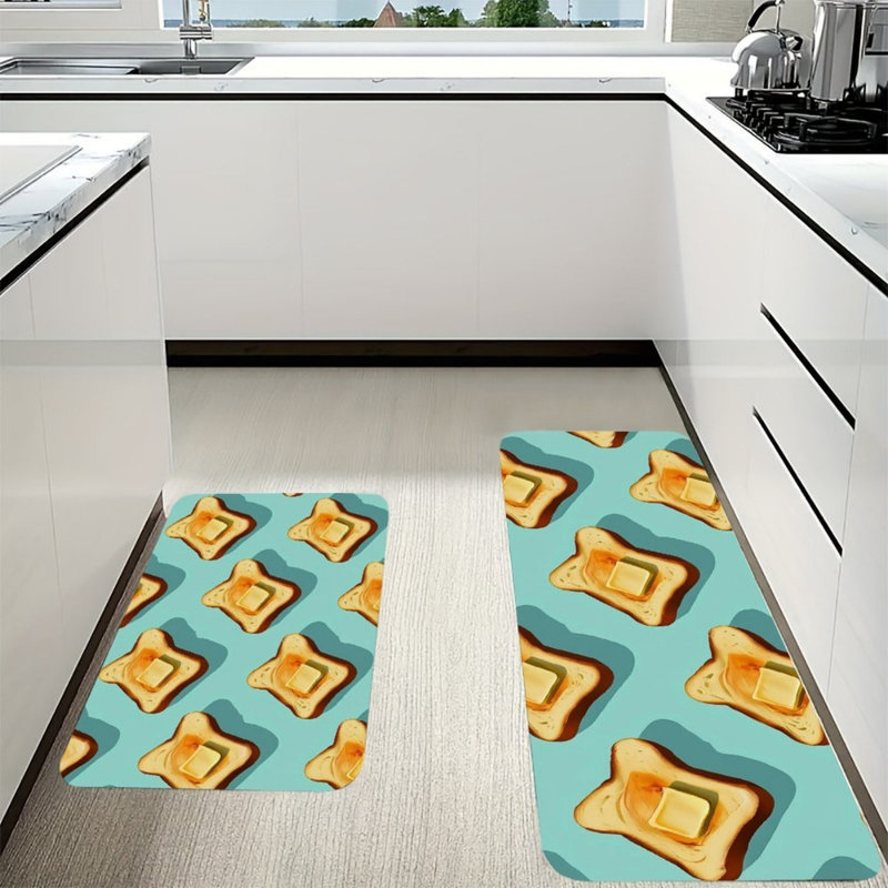 Ensemble de 2 tapis de cuisine Toast Butter