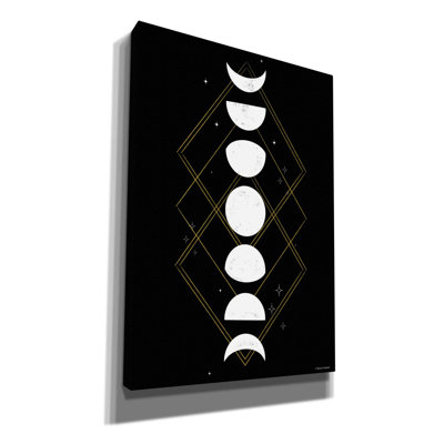 'Geometric Moon Phases' by Rachel Nieman, Canvas Wall Art