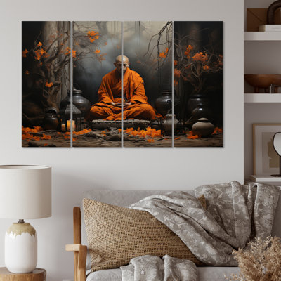 Reproduction religieuse et spirituelle sur toile, 4 pièces