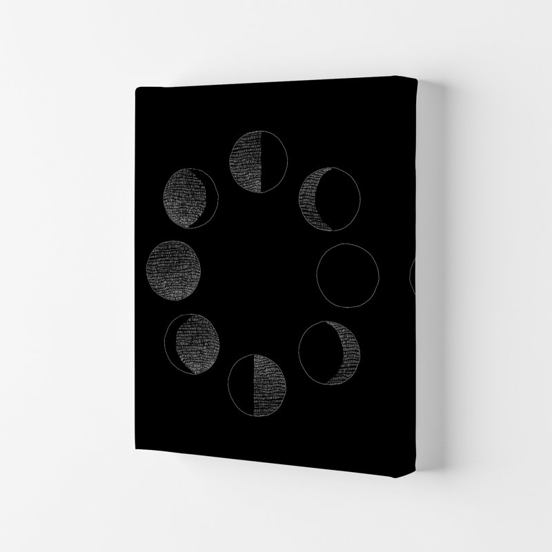 Moon Cycle Invert by Carissa Tanton - Wrapped Canvas Print, 29.7cm H x 21cm W x 4cm D