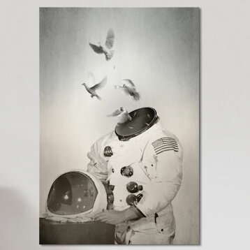 «Doves», impression sur toile, H 40 po x l 26 po x P 1,5 po, Toile tendue, Pas de tapis