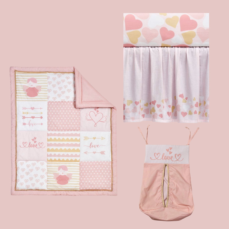 Ensemble de literie pour lit de bébé 4 pièces Oxford Baby Baby Love