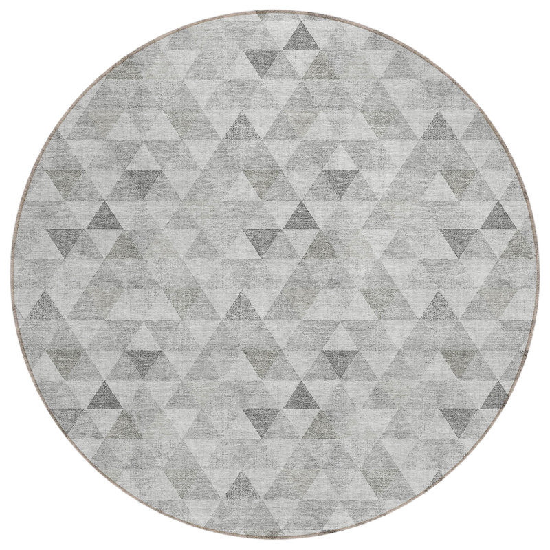 Tapis rond beige 8 po