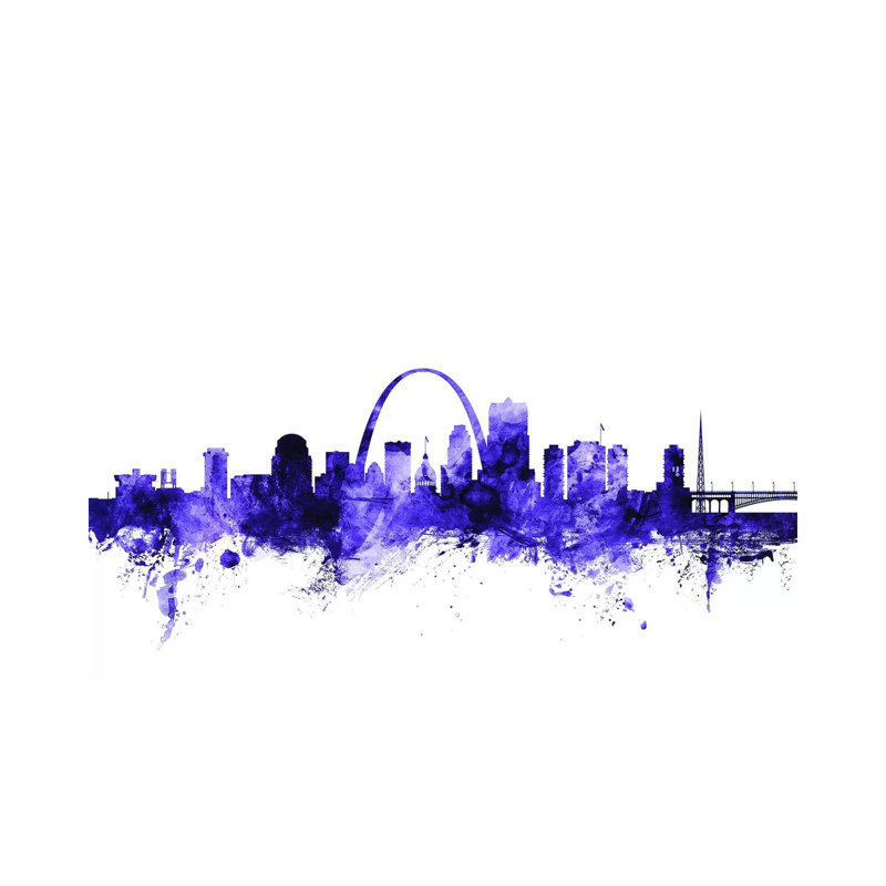 St. Louis, Missouri Skyline by Michael Tompsett - Wrapped Canvas Gallery-Wrapped Canvas Giclée