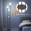 163cm Tray Table Floor Lamp black E27 fabric shade