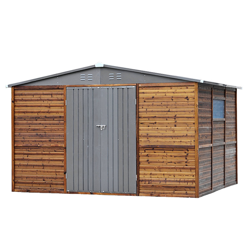 Iron-Wood Combination Tool Shed – A Perfect Blend Of Nature And Functionality, 77.95" H x 118.31" W x 102.36" D