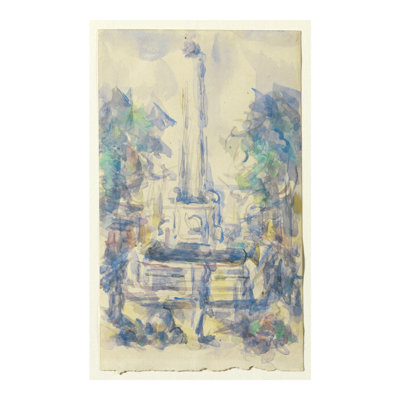 Fontaine, place de la ville d'Aix-en-Provence, impression giclée par Paul Cézanne