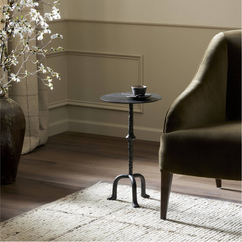 Jocelyn End Table, Dark Brass
