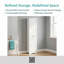 67" Narrow White Cabinet — Adjustable Heights & Compact Grace for Tight Spaces