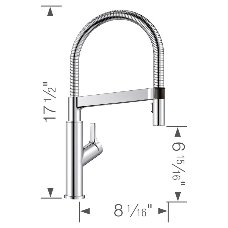 Robinet de cuisine à double jet Solenta, Chrome poli