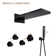 22" Wall-Mount LED Bluetooth Music Thermostatic Rainfall Complete Shower System with Rough in-Valve