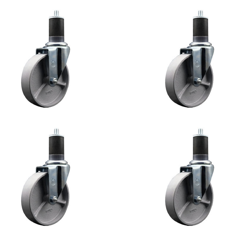 Ensemble de roulettes semi-pivotantes 1-5 / 8 pouces