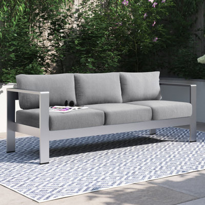 Shore Sunbrella Fabric Aluminum Outdoor Patio Sofa