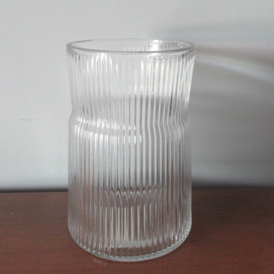 Ribbed Utility Glass Vase