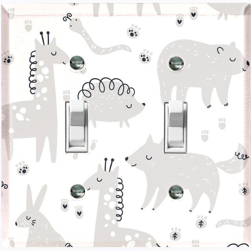Animals 2 - Gang Toggle Light Switch Standard Wall Plate
