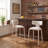 Upholstered Counter Stool with Metal Legs-120358059