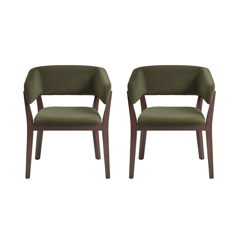Fauteuil de salle à manger rembourré Blake, Vert