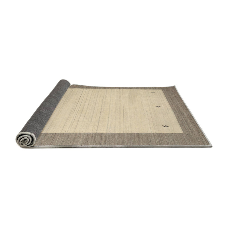 Tapis beige/brun contemporain, Rond 7 pi