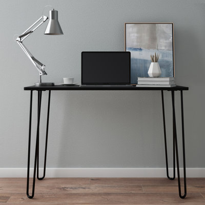 Rankin Woodgrain Desk with Hairpin Legs