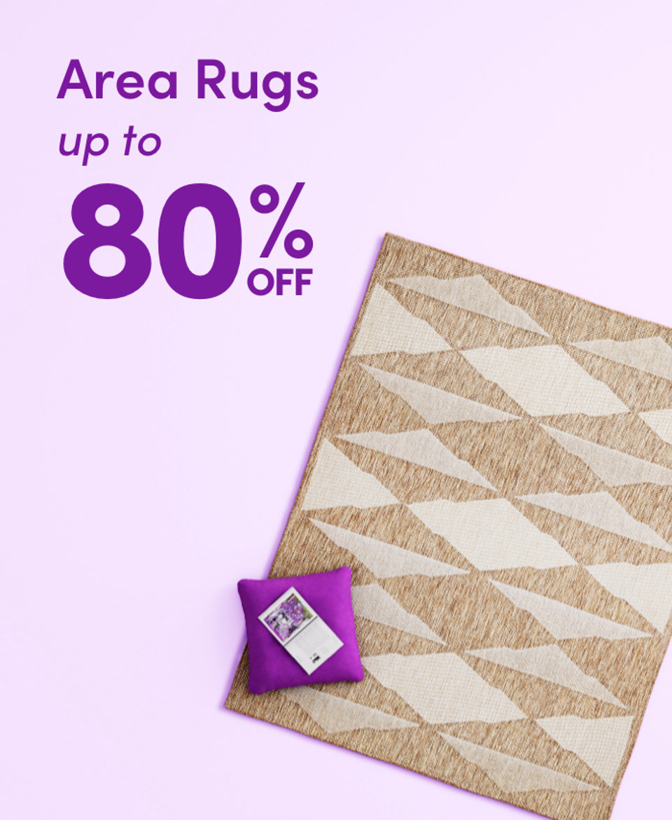 Area Rugs up to 80% off