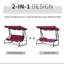 Balancelle 3 places avec balançoire et balançoire rouge avec auvent réglable, coussin et coussins amovibles, pour véranda, jardin, bord de piscine, cour arrière