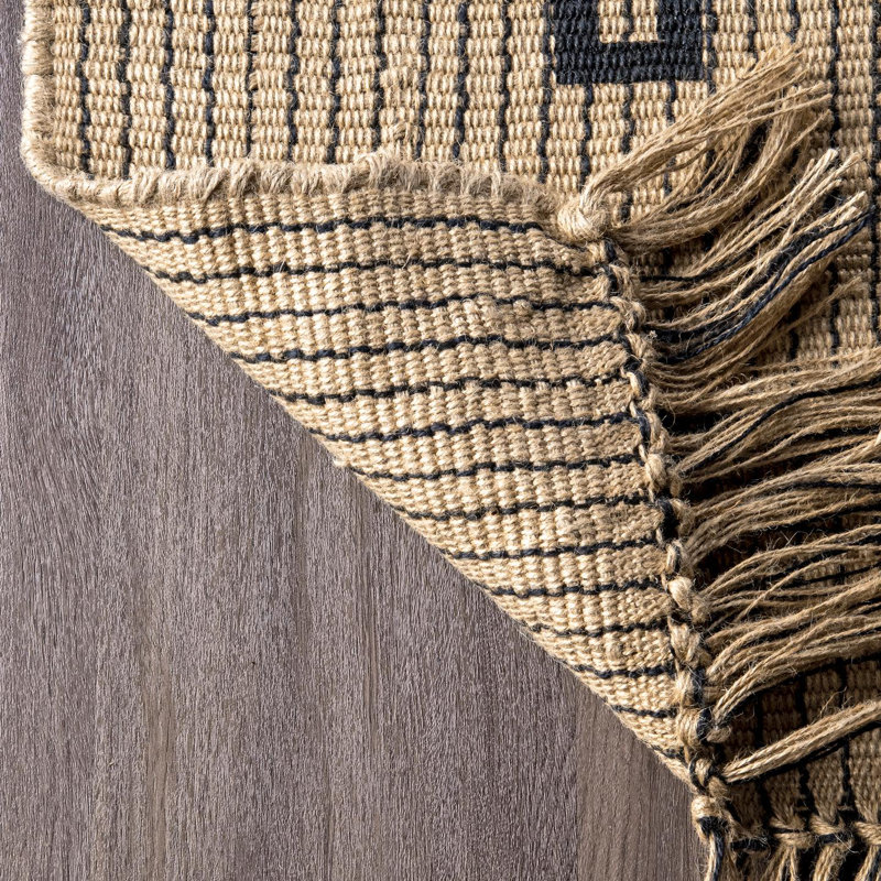 Tapis en jute/en sisal naturel touffeté sud-ouest Glenda, Rectangle 5 pi x 8 pi