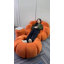 Wowmax Large Pumpkin Ottoman Coffee Table, Orange