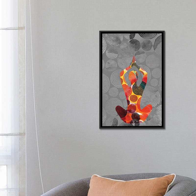 «Yoga Pose III» par Sisa Jasper, impression sur toile tendue, H 26 po x l 18 po x P 1,5 po, Toile avec cadre noir