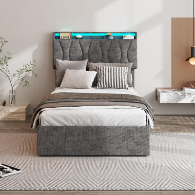 Lit plateforme tapissier Helmgard