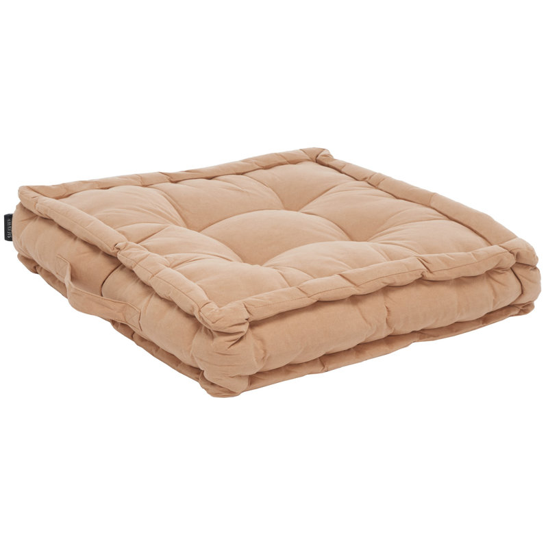 Gardenia Floor Pillow, 18" H x 18" W, Champagne