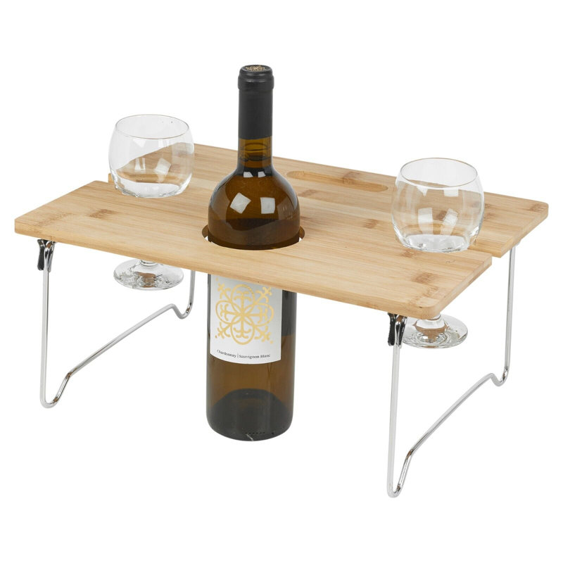Analilia Solid Wood Tabletop Wine Bottle Rack