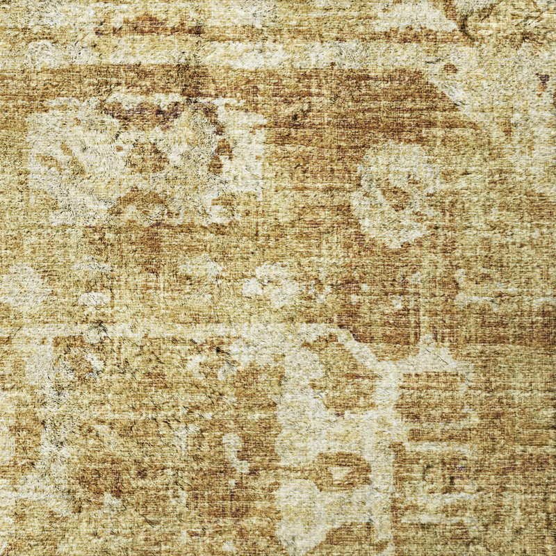 Premium Machine Washable Dream Shag Tribal Medallion Rug, Gilded, 10' x 14'