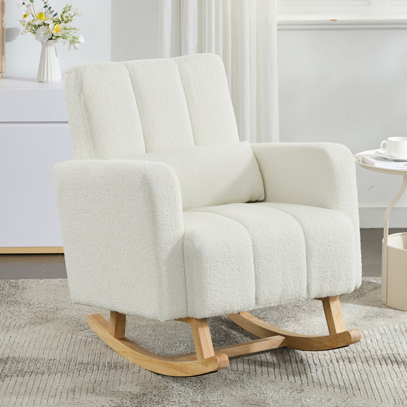Chaise berçante décorative avec coussin, confort ultime pour votre maison, velours en peluche