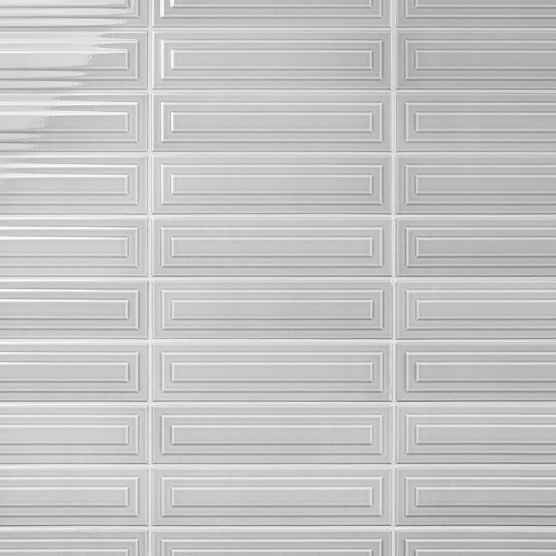 Radiant Framed 4.43'' W x 17.62'' L Crackled Ceramic Subway Wall Tile (7.08 Sq. Ft. / Case), Gray