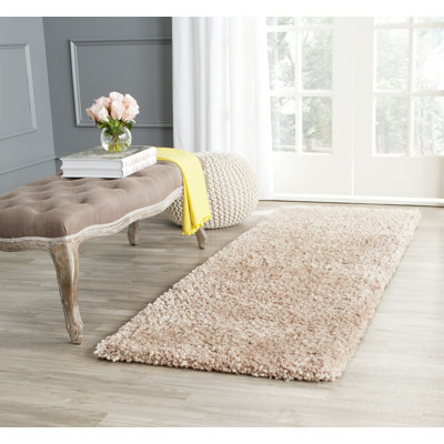 Anacortes Shag Hand Tufted Performance Solid Color Rug
