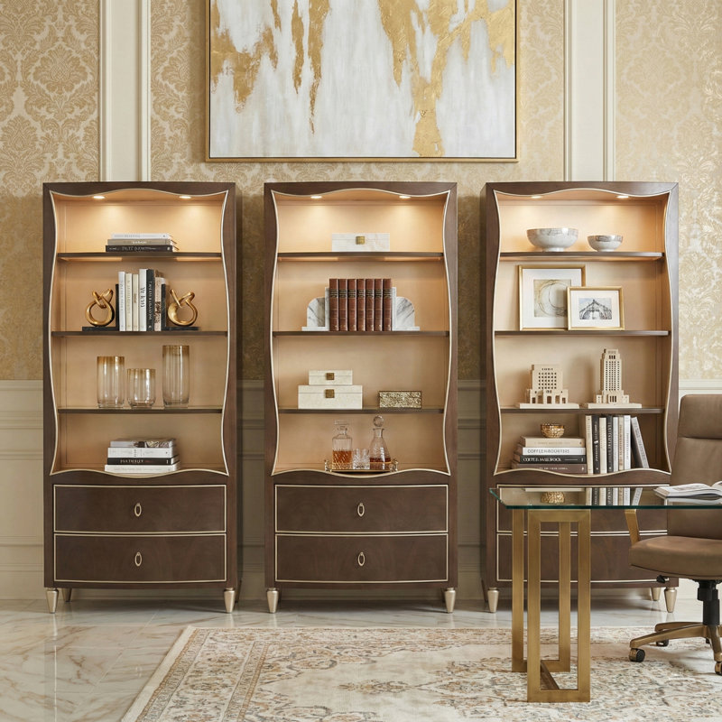 Villa Cherie 80"H x 36"W Bookcase - Hazelnut, Hazelnut
