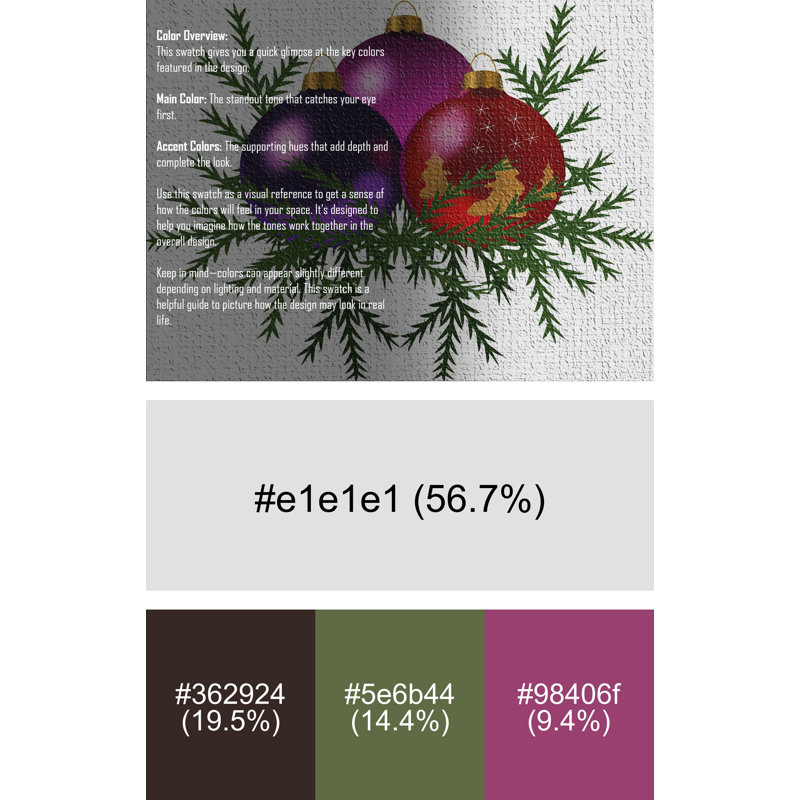 Tapis de noël purple area, Rectangle 2 pi x 3 pi
