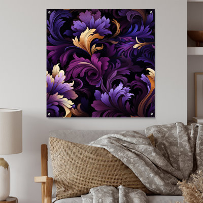 Ragdolls royaux mauves profonds - art mural abstrait en acrylique