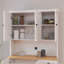 Armoire de rangement pour garde-manger de 71 po avec comptoir de four à micro-ondes, huche autoportante avec tablettes réglables, 6 portes et 1 tiroir-273384843