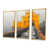 Toile avec cadre flottant or