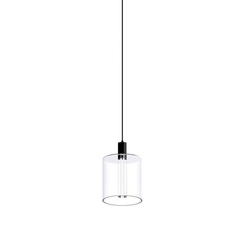 Velo 1 - Light Single Cylinder LED Pendant, Matte Black