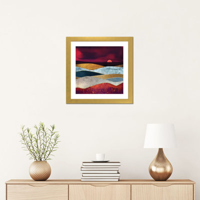 Crimson Sky - impression d'art graphique
