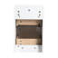 Meuble-lavabo 36 po avec lavabo en résine, charnières en acier inoxydable à fermeture douce, 2 portes, 1 armoire latérale, blanc brillant