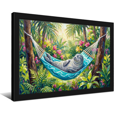 Animals Seal Resting In Hammock Tropical Garden