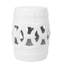 Tabouret tambour en céramique émaillée 10,5 po x 17 po - Table d'appoint intérieure / extérieure - Tabouret de jardin décoratif