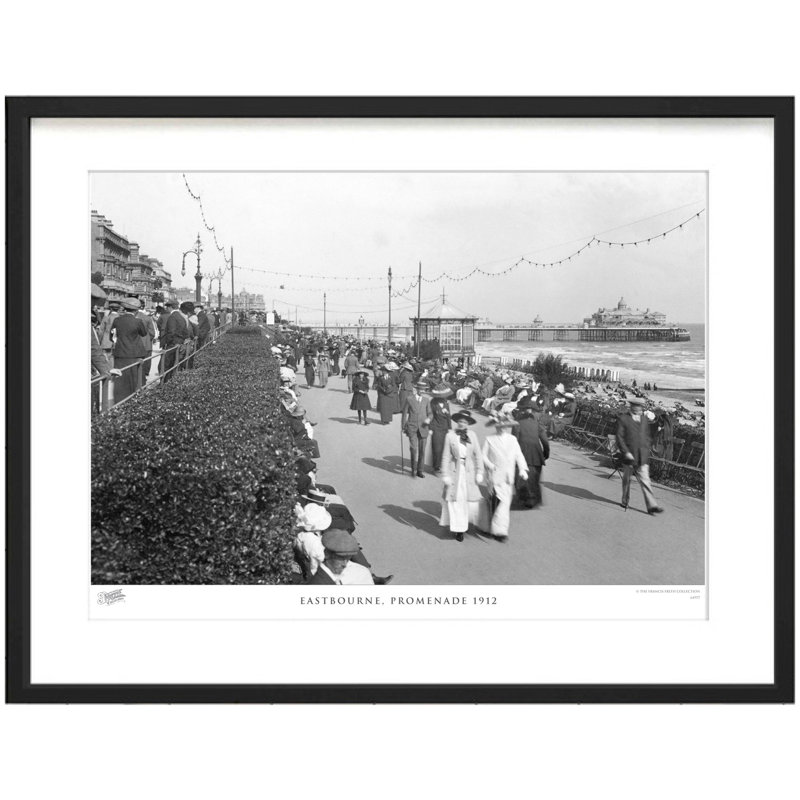 Eastbourne, Promenade 1912 by Francis Frith - Single Picture Frame Print, 60cm H x 80cm W x 2.3cm D