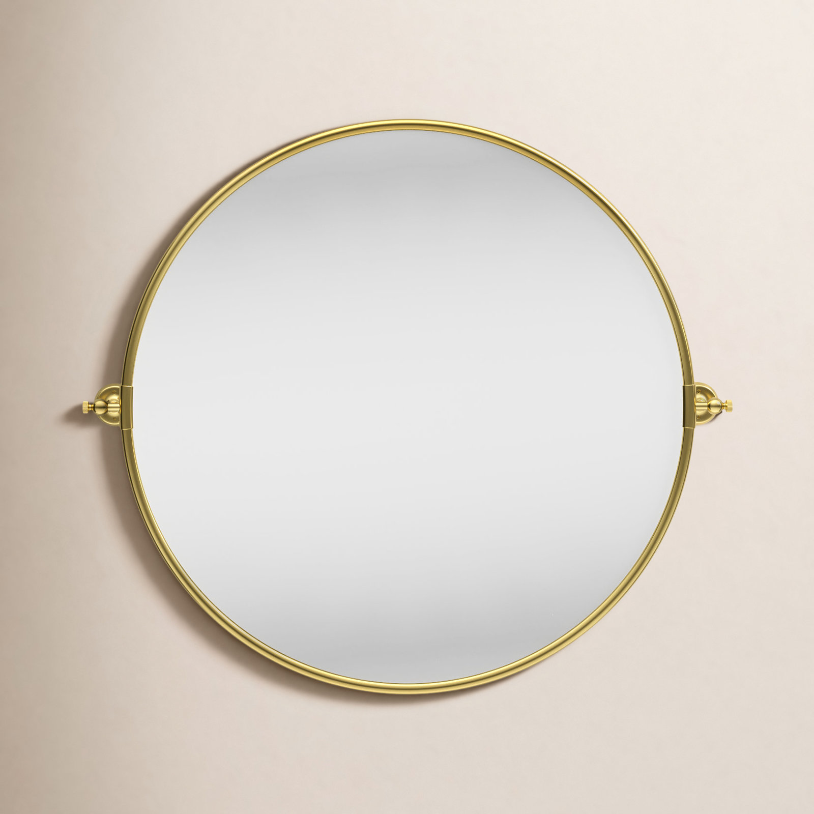 Dara Metal Mirror, 27" H x 31" W x 4" D, Brass